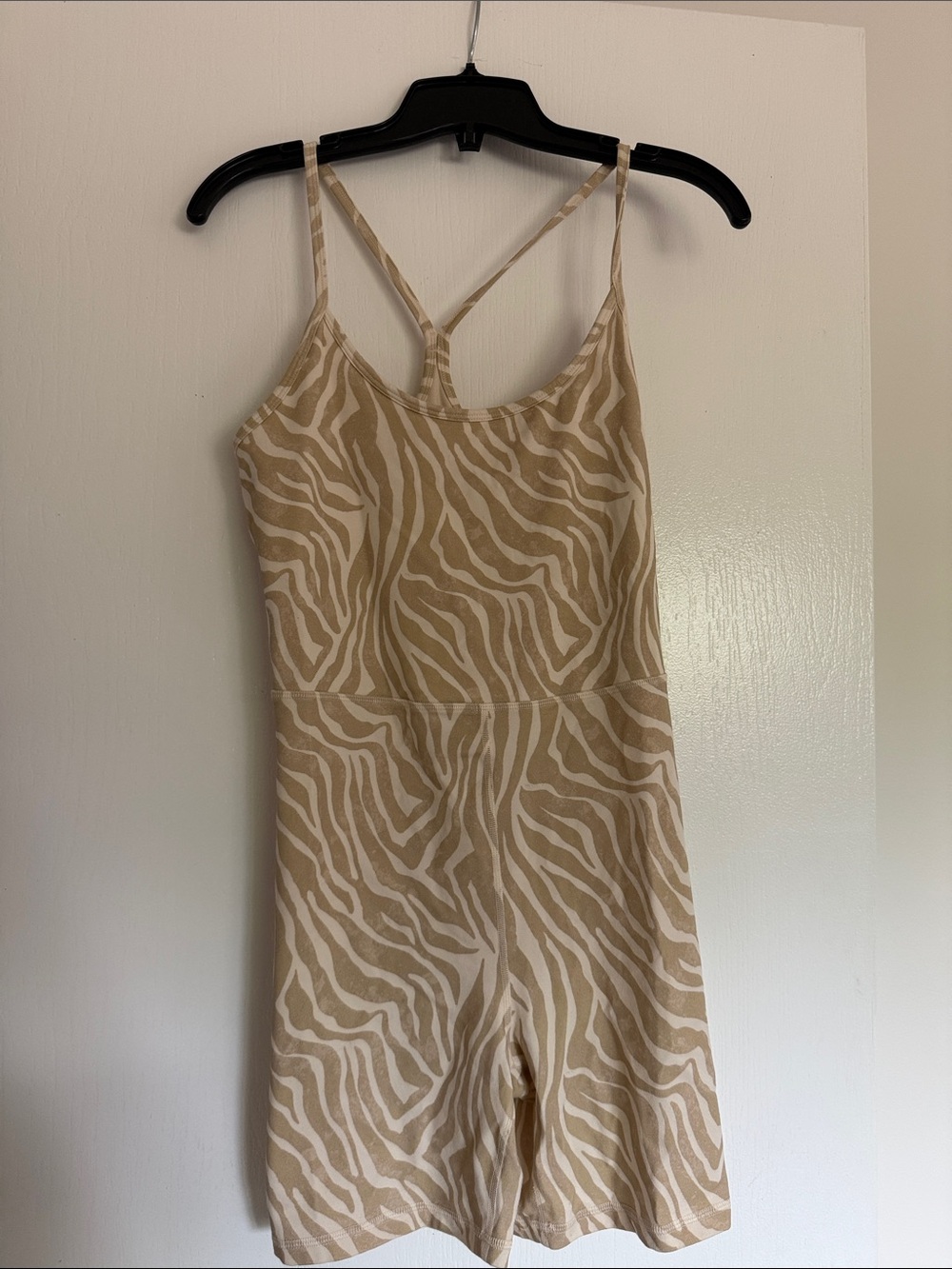 Old Navy - Beige and Cream Racerback Workout Romper